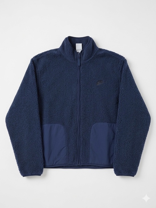 Nike Other - Nike Navy Sherpa Full-Zip Fleece Jacket